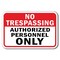 Signmission Safety Sign, 12 in Height, Aluminum, No Tres - No Tres Autho A-1218 No Tres - No Tres Autho - alternate 1